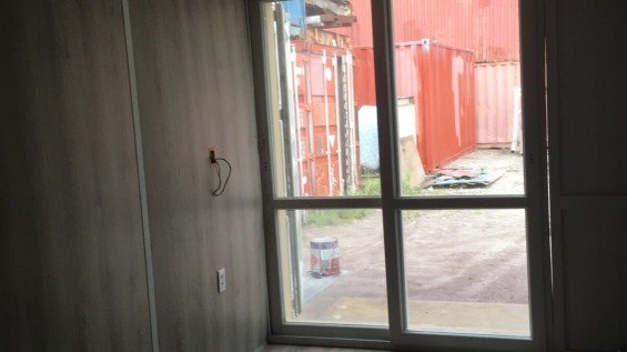 Container Modification Sliding Glass Door