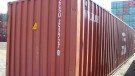 side of  DV Used Shipping Container